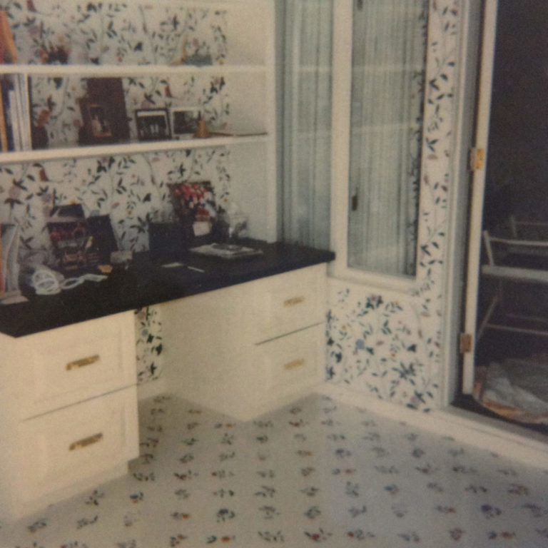 Walls and Floor Papered with Coordinating Patterns